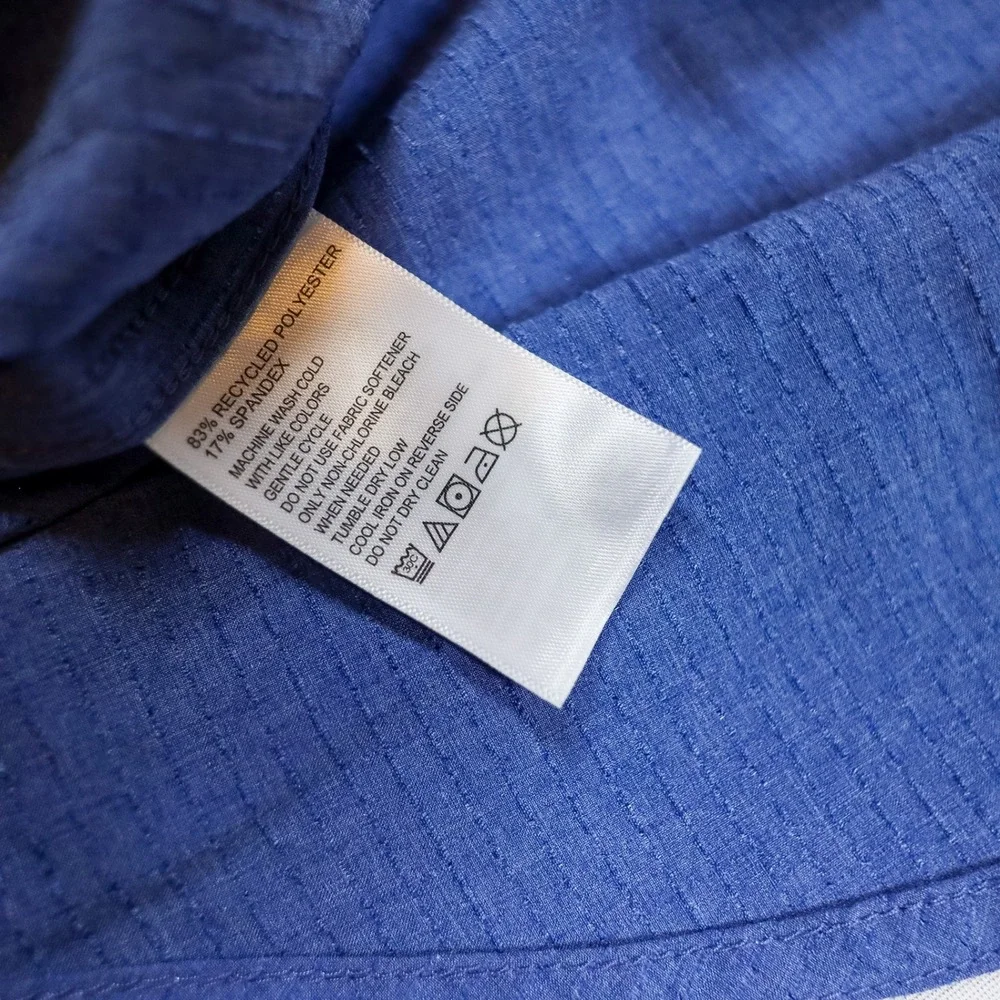 Tommy Bahama The Bahama Coast IslandZone Shirt 3XLT Blue Performance‎ Textured